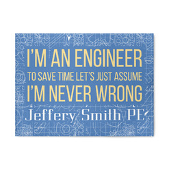 Engineer Quotes 5' x 7' Indoor Area Rug (Personalized)