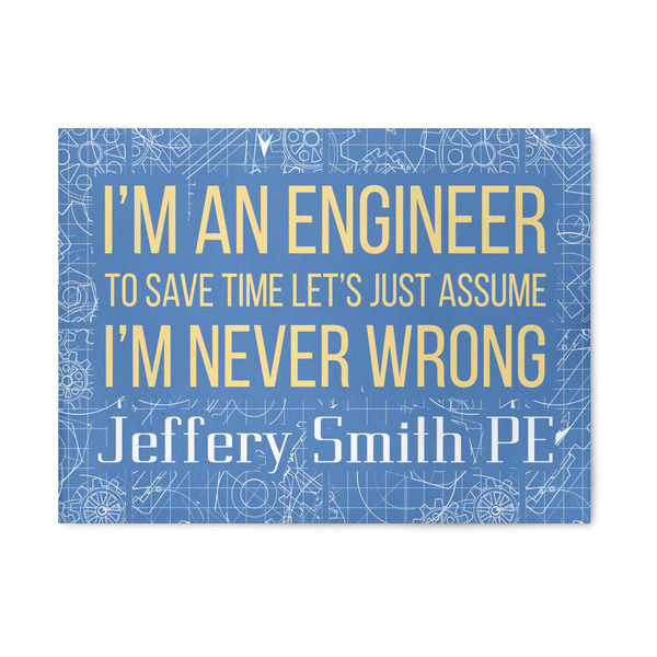 Custom Engineer Quotes 5' x 7' Patio Rug (Personalized)