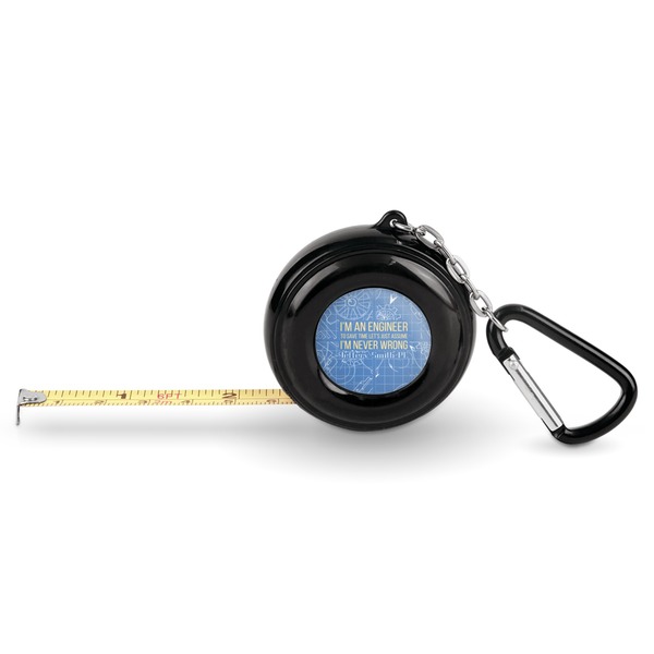 Custom Engineer Quotes Pocket Tape Measure - 6 Ft w/ Carabiner Clip (Personalized)