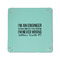 Engineer Quotes 6" x 6" Teal Leatherette Snap Up Tray - APPROVAL