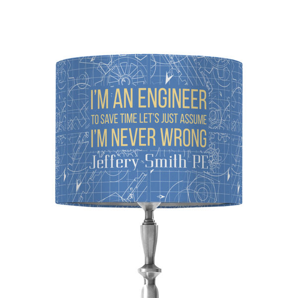 Custom Engineer Quotes 8" Drum Lamp Shade - Fabric (Personalized)