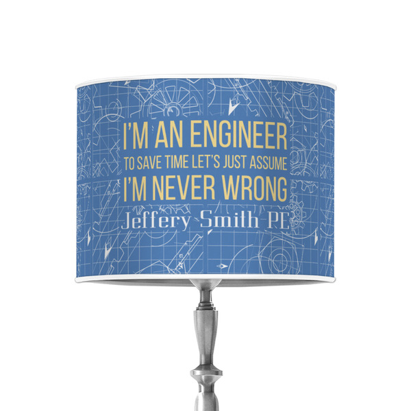 Custom Engineer Quotes 8" Drum Lamp Shade - Poly-film (Personalized)
