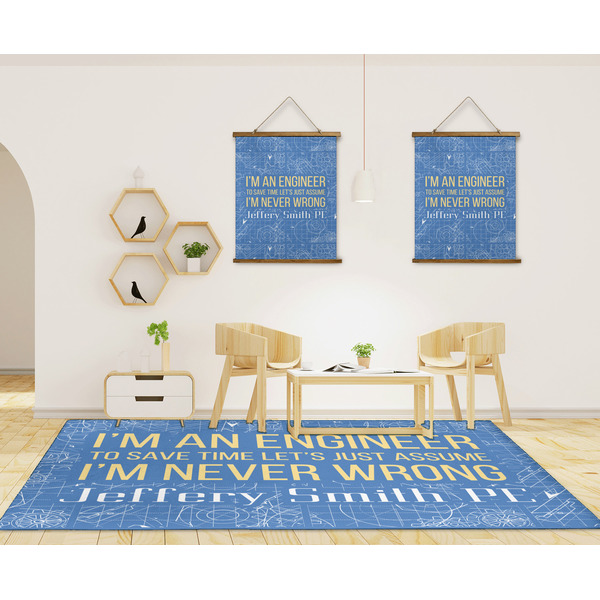 Engineer Quotes 8'x10' Indoor Area Rugs - IN CONTEXT