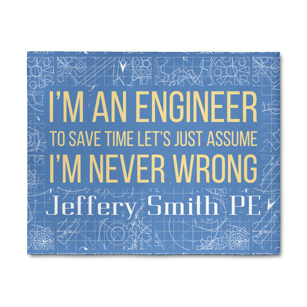 Custom Engineer Quotes 8' x 10' Indoor Area Rug (Personalized)
