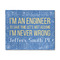 Engineer Quotes 8' x 10' Indoor Area Rug (Personalized)