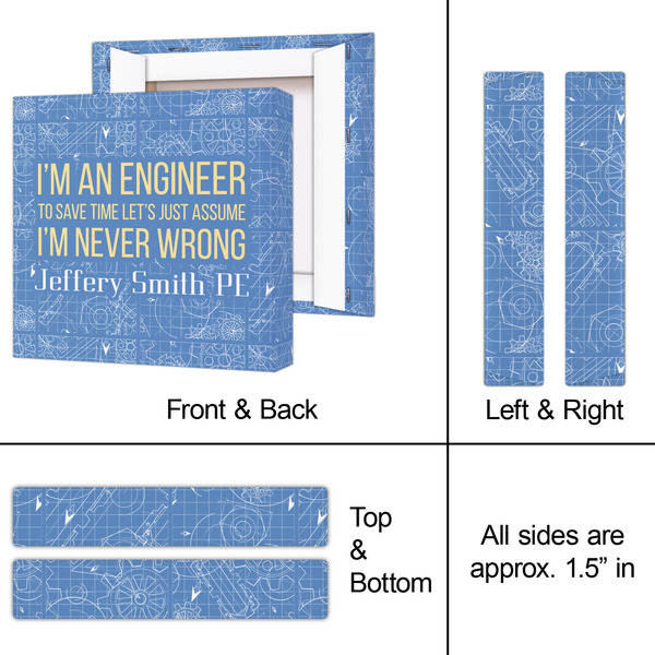 Engineer Quotes 8x8 - Canvas Print - Approval