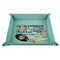 Engineer Quotes 9" x 9" Teal Leatherette Snap Up Tray - STYLED