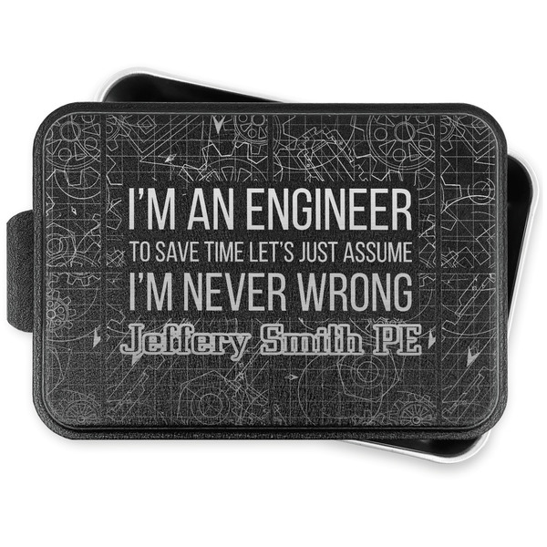 Custom Engineer Quotes Aluminum Baking Pan with Lid (Personalized)