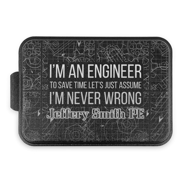 Custom Engineer Quotes Aluminum Baking Pan with Black Lid (Personalized)