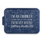 Engineer Quotes Aluminum Baking Pan with Navy Lid (Personalized)