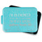 Engineer Quotes Aluminum Baking Pan - Teal Lid - FRONT w/ lid off