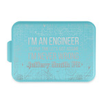 Engineer Quotes Aluminum Baking Pan with Teal Lid (Personalized)
