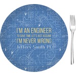 Engineer Quotes Glass Appetizer / Dessert Plate 8" (Personalized)