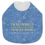 Engineer Quotes Jersey Knit Baby Bib w/ Name or Text