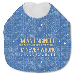 Engineer Quotes Jersey Knit Baby Bib w/ Name or Text