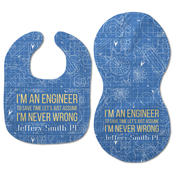 Engineer Quotes Baby Bib & Burp Set - Approval (new bib & burp)