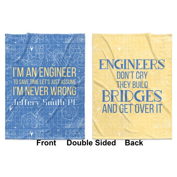 Engineer Quotes Baby Blanket (Double Sided - Printed Front and Back)