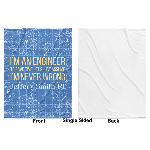Engineer Quotes Baby Blanket (Single Sided - Printed Front, White Back)