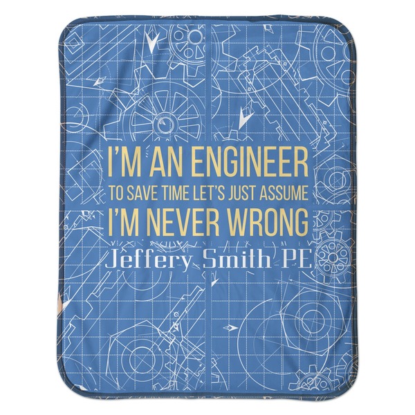Engineer Quotes Baby Sherpa Blanket - Flat