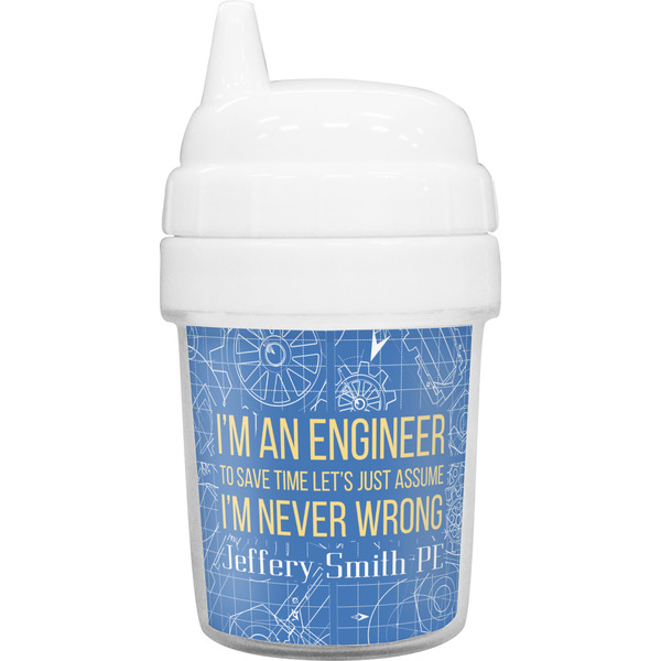 Custom Engineer Quotes Baby Sippy Cup (Personalized)