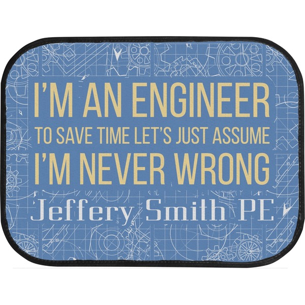 Engineer Quotes Back Seat Car Mat