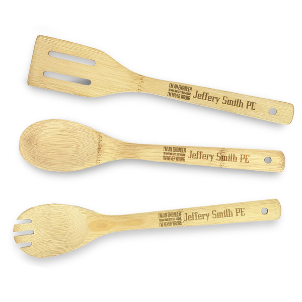 Custom Engineer Quotes Bamboo Cooking Utensil (Personalized)