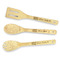 Engineer Quotes Bamboo Cooking Utensils Set - Single Sided - FRONT