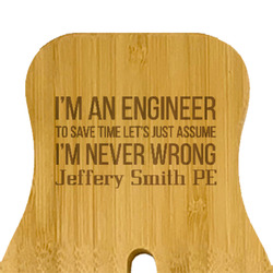 Engineer Quotes Bamboo Salad Mixing Hand (Personalized)