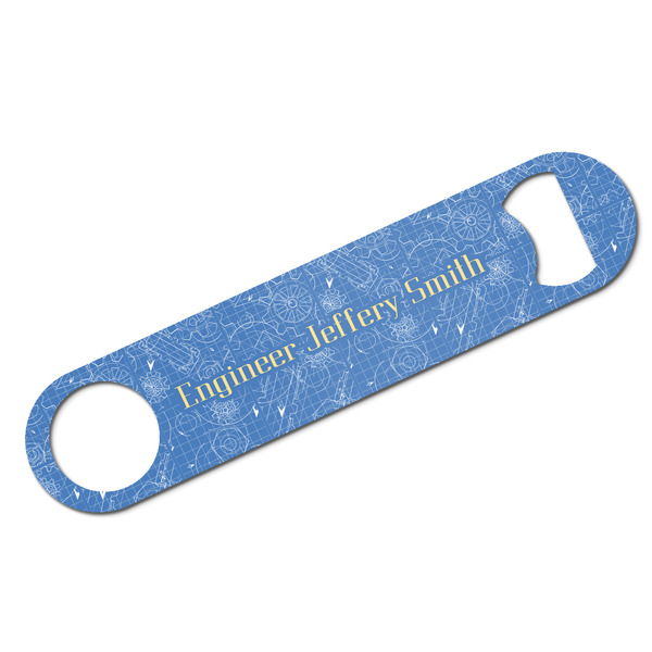 Custom Engineer Quotes Bar Bottle Opener - White w/ Name or Text