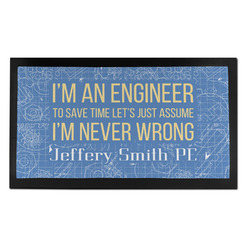 Engineer Quotes Bar Mat - Small (Personalized)