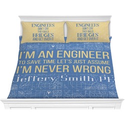 Engineer Quotes Comforter Set - King (Personalized)