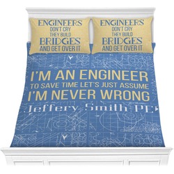 Engineer Quotes Comforter Set - Full / Queen (Personalized)