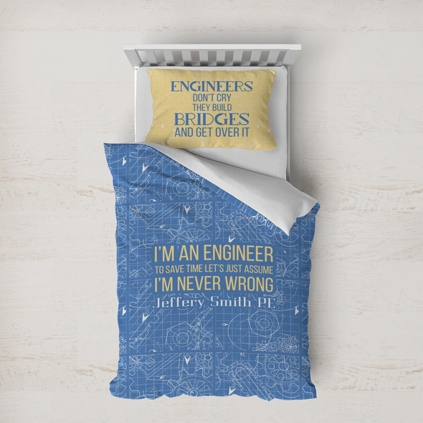 Custom Engineer Quotes Duvet Cover Set - Twin XL (Personalized)