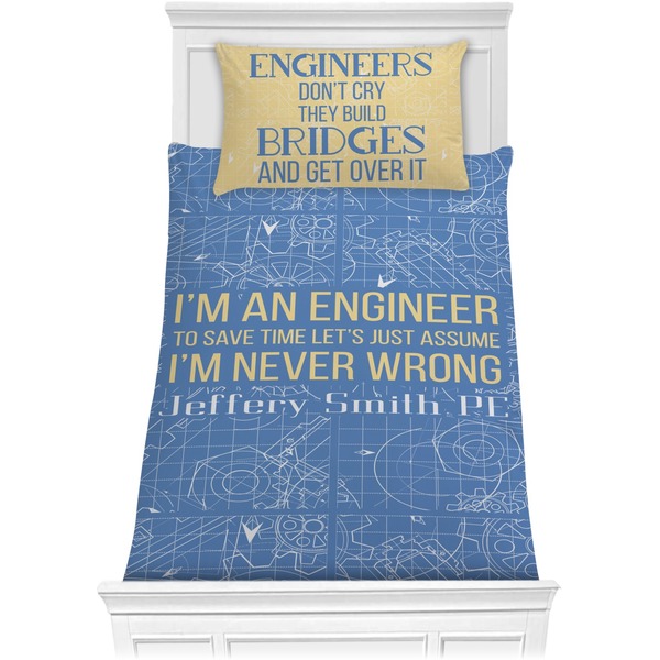 Custom Engineer Quotes Comforter Set - Twin (Personalized)