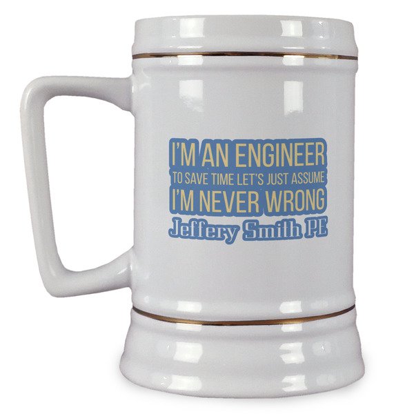 Custom Engineer Quotes Beer Stein (Personalized)