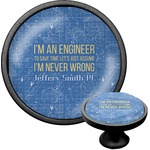 Engineer Quotes Cabinet Knob (Black) (Personalized)