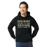 Engineer Quotes Hoodie - Black - Medium (Personalized)