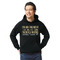 Engineer Quotes Black Hoodie on Model - Front