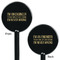 Engineer Quotes Black Plastic 5.5" Stir Stick - Double Sided - Round - Front & Back