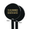 Engineer Quotes Black Plastic 5.5" Stir Stick - Single Sided - Round - Front & Back