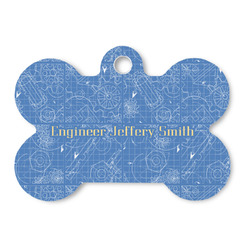 Engineer Quotes Bone Shaped Dog ID Tag - Large (Personalized)