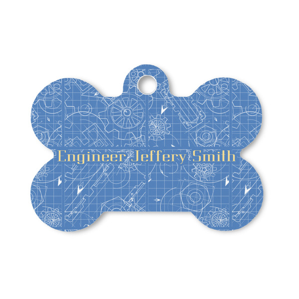 Custom Engineer Quotes Bone Shaped Dog ID Tag - Small (Personalized)