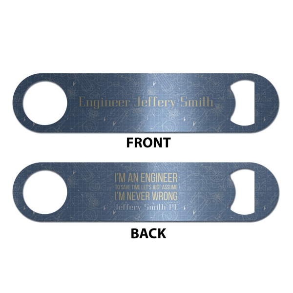 Engineer Quotes Bottle Opener - Front & Back