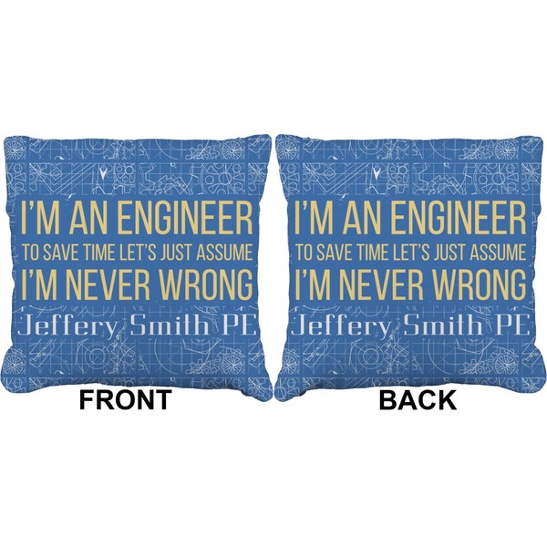 Engineer Quotes Burlap Pillow Approval