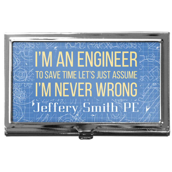 Custom Engineer Quotes Business Card Case