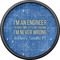 Engineer Quotes Cabinet Knob - Black - Front