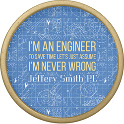 Engineer Quotes Cabinet Knob - Gold (Personalized)