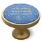 Engineer Quotes Cabinet Knob - Gold - Side