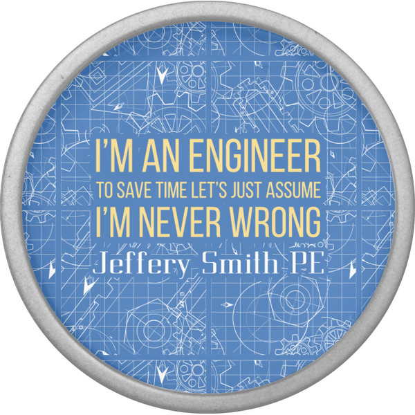 Engineer Quotes Cabinet Knob - Nickel - Front