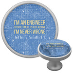 Engineer Quotes Cabinet Knob (Silver) (Personalized)